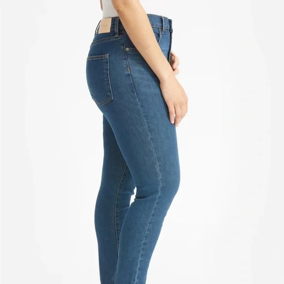 Everlane High Rise Curvy Skinny Jeans, black denim, size 33 crop - Picture 6 of 8
